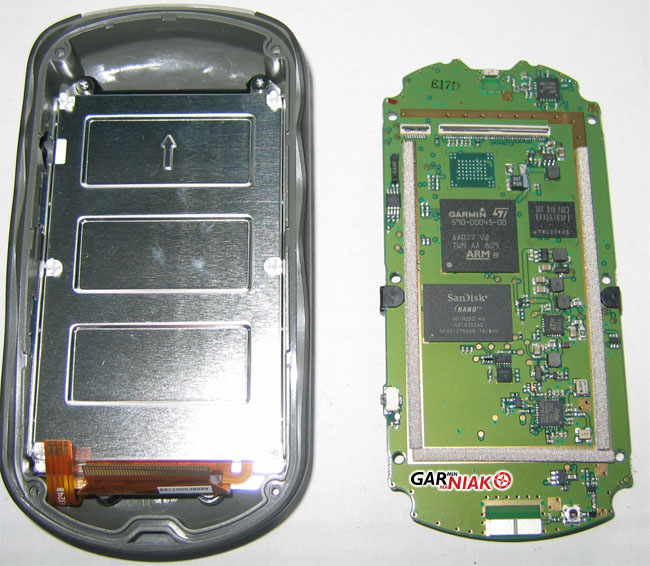 Right side white antenna at bottom of green PCB